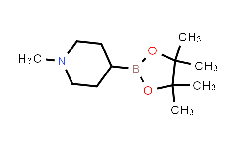 CAS No. 1264198-72-2, 1-Methyl-4-(4,4,5,5-tetramethyl-1,3,2-dioxaborolan-2-yl)piperidine