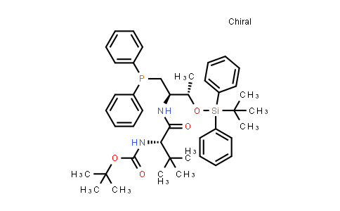 CAS No. 1264520-63-9, (3S,6R,7S)- 3-(1,1- dimethylethyl)-6-[(diphenylphosphino)methyl]- 7,10,10-trimethyl-4-oxo-9,9-diphenyl-8-Oxa-2,5-diaza-9-silaundecanoic acid 1,1- dimethylethyl ester