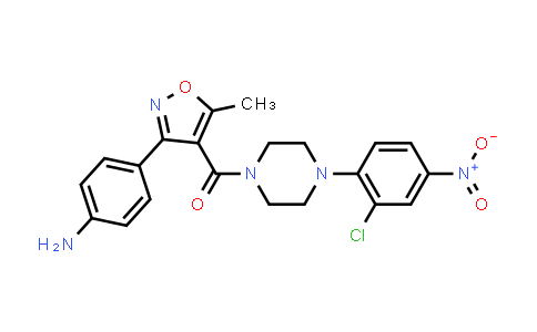 CAS No. 1264870-22-5, (3-(4-Aminophenyl)-5-methylisoxazol-4-yl)(4-(2-chloro-4-nitrophenyl)piperazin-1-yl)methanone