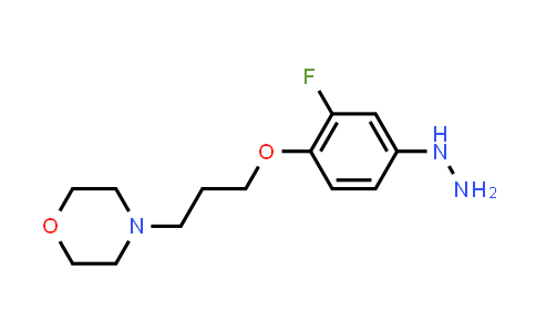 CAS No. 1266114-92-4, 4-(3-(2-Fluoro-4-hydrazinylphenoxy)propyl)morpholine