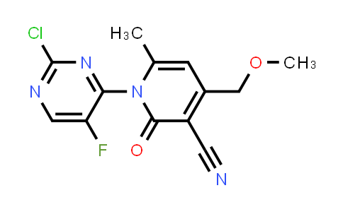 CAS No. 1266375-73-8, 1-(2-Chloro-5-fluoro-4-pyrimidinyl)-4-(methoxymethyl)-6-methyl-2-oxo-1,2-dihydro-3-pyridinecarbonitrile