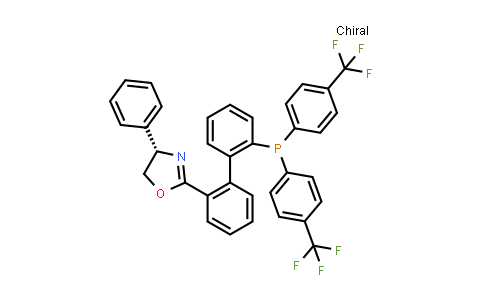 CAS No. 1266398-39-3, (S)-2-(2'-(bis(4-(trifluoromethyl)phenyl)phosphanyl)-[1,1'-biphenyl]-2-yl)-4-phenyl-4,5-dihydrooxazole