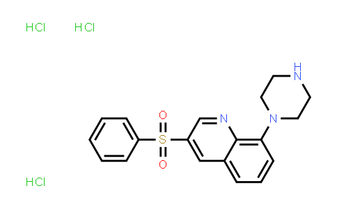 CAS No. 1267176-53-3, Quinoline, 3-(phenylsulfonyl)-8-(1-piperazinyl)-, hydrochloride (1:3)