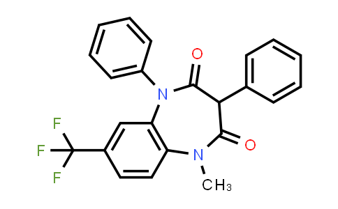 CAS No. 1267635-51-7, 1H-1,5-Benzodiazepine-2,4(3H,5H)-dione, 1-methyl-3,5-diphenyl-7-(trifluoromethyl)-