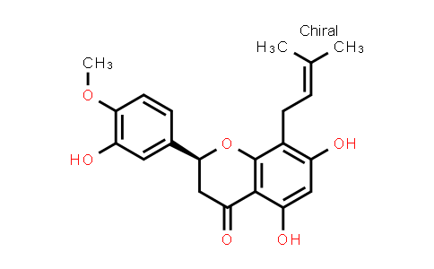 CAS No. 1268140-15-3, (2S)-2,3-Dihydro-5,7-dihydroxy-2-(3-hydroxy-4-methoxyphenyl)-8-(3-methyl-2-buten-1-yl)-4H-1-benzopyran-4-one