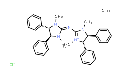 CAS No. 1268449-00-8, (4S,5S)-2-(((4S,5S)-1,3-dimethyl-4,5-diphenylimidazolidin-2-ylidene)amino)-1,3-dimethyl-4,5-diphenyl-4,5-dihydro-1H-imidazol-3-ium chloride