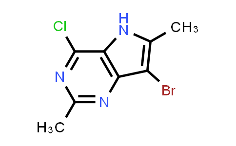 CAS No. 1268511-81-4, 7-Bromo-4-chloro-2,6-dimethyl-5H-pyrrolo[3,2-d]pyrimidine