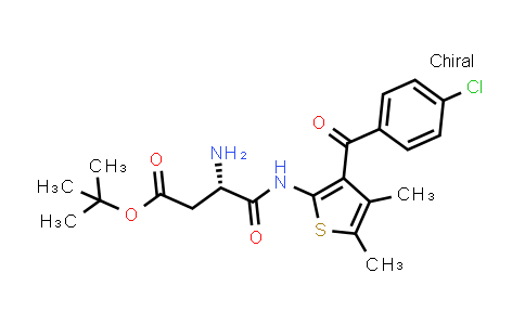 CAS No. 1268524-66-8, Butanoic acid, 3-amino-4-[[3-(4-chlorobenzoyl)-4,5-dimethyl-2-thienyl]amino]-4-oxo-, 1,1-dimethylethyl ester, (3S)-