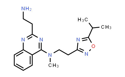 CAS No. 1269178-42-8, 2-(2-Aminoethyl)-N-(2-(5-isopropyl-1,2,4-oxadiazol-3-yl)ethyl)-N-methylquinazolin-4-amine