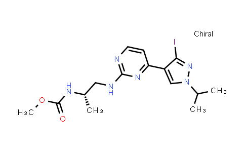 CAS No. 1269440-60-9, methyl (S)-(1-((4-(3-iodo-1-isopropyl-1H-pyrazol-4-yl)pyrimidin-2-yl)amino)propan-2-yl)carbamate