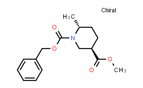 CAS No. 1269755-57-8, 1-Benzyl 3-methyl (3R,6R)-rel-6-methylpiperidine-1,3-dicarboxylate