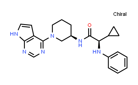CAS No. 1270015-33-2, Cyclopropaneacetamide, α-(phenylamino)-N-[(3R)-1-(7H-pyrrolo[2,3-d]pyrimidin-4-yl)-3-piperidinyl]-, (αR)-