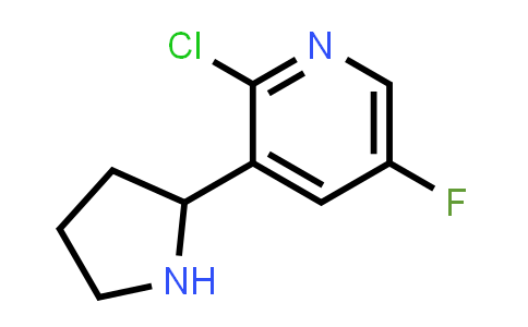 CAS No. 1270360-19-4, 2-Chloro-5-fluoro-3-(pyrrolidin-2-yl)pyridine