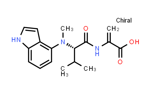CAS No. 1271141-46-8, (S)-2-(2-((1H-indol-4-yl)(methyl)amino)-3-methylbutanamido)acrylic acid