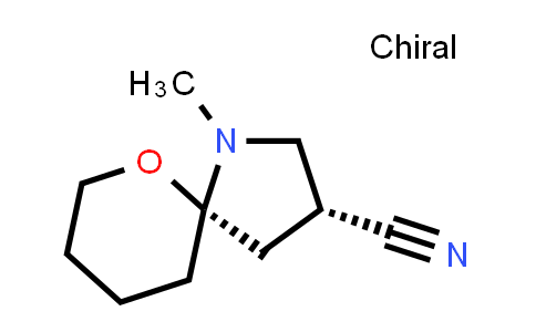 CAS No. 127144-52-9, 6-Oxa-1-azaspiro[4.5]decane-3-carbonitrile, 1-methyl-, cis- (9CI)
