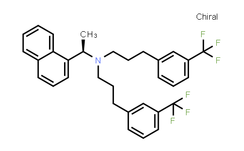 CAS No. 1271930-15-4, [(1R)-1-(naphthalen-1-yl)ethyl]bis({3-[3-(trifluoromethyl)phenyl]propyl})amine