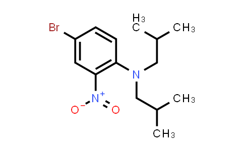 CAS No. 1272927-57-7, Benzenamine, 4-bromo-N,N-bis(2-methylpropyl)-2-nitro-