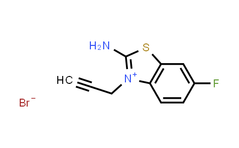 CAS No. 127346-21-8, 2-Amino-6-fluoro-3-(prop-2-yn-1-yl)benzo[d]thiazol-3-ium bromide