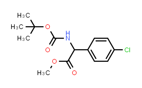 CAS No. 1273585-66-2, Methyl 2-((tert-butoxycarbonyl)amino)-2-(4-chlorophenyl)acetate