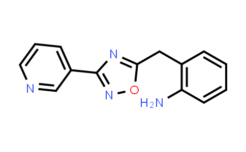 CAS No. 1273824-82-0, 2-((3-(Pyridin-3-yl)-1,2,4-oxadiazol-5-yl)methyl)aniline