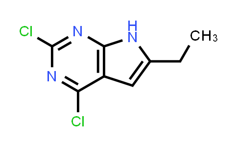 CAS No. 1275608-17-7, 2,4-Dichloro-6-ethyl-7h-pyrrolo[2,3-d]pyrimidine