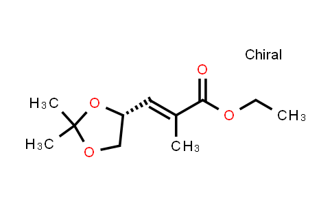 CAS No. 127642-52-8, (R,E)-ethyl 3-(2,2-dimethyl-1,3-dioxolan-4-yl)-2-methylacrylate