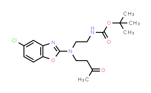 CAS No. 1276666-10-4, tert-Butyl 2-((5-chlorobenzo[d]oxazol-2-yl)(3-oxobutyl)amino)ethylcarbamate