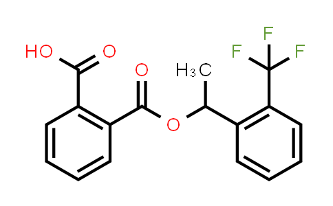 CAS No. 127733-45-3, 2-((1-(2-(Trifluoromethyl)phenyl)ethoxy)carbonyl)benzoic acid