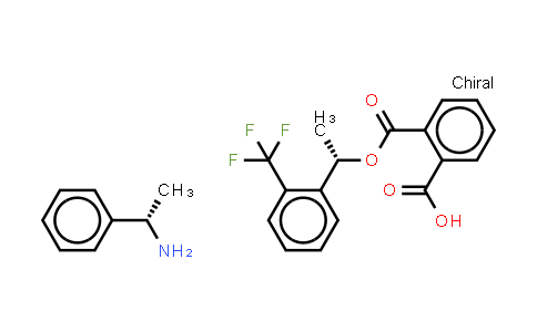 CAS No. 127852-26-0, (S)-1-Bhenylethanamine (S)-2-((1-(2-(trifluoromethyl)phenyl)ethoxy)carbonyl)benzoate