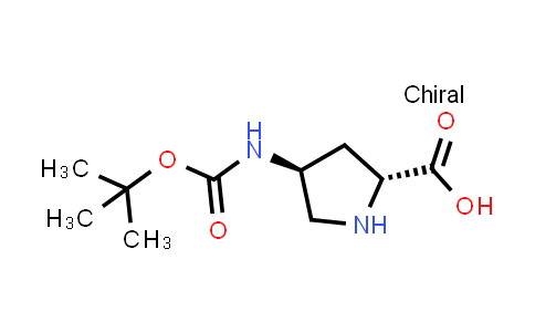 CAS No. 1279030-48-6, (2R,4S)-4-{[(tert-Butoxy)carbonyl]amino}pyrrolidine-2-carboxylic acid