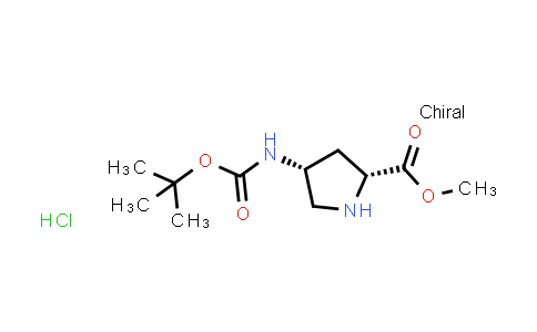 CAS No. 1279038-36-6, Methyl (2R,4R)-4-((tert-butoxycarbonyl)amino)pyrrolidine-2-carboxylate hydrochloride