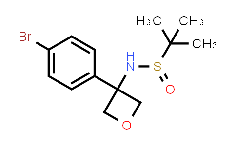 CAS No. 1279089-26-7, N-(3-(4-Bromophenyl)oxetan-3-yl)-2-methylpropane-2-sulfinamide