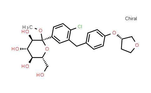CAS No. 1279691-36-9, (2S,3R,4S,5S,6R)-2-(4-chloro-3-(4-(((S)-tetrahydrofuran-3-yl)oxy)benzyl)phenyl)-6-(hydroxymethyl)-2-methoxytetrahydro-2H-pyran-3,4,5-triol