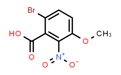 CAS No. 127971-97-5, 6-Bromo-3-methoxy-2-nitrobenzoic acid