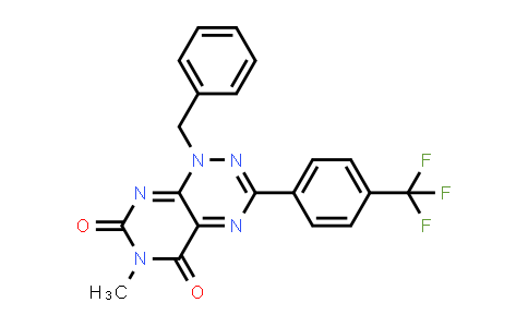 CAS No. 1281859-37-7, 1-Benzyl-6-methyl-3-(4-(trifluoromethyl)phenyl)pyrimido[5,4-e][1,2,4]triazine-5,7(1H,6H)-dione