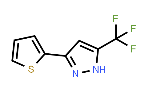 CAS No. 128228-96-6, 3-(Thiophen-2-yl)-5-(trifluoromethyl)-1H-pyrazole