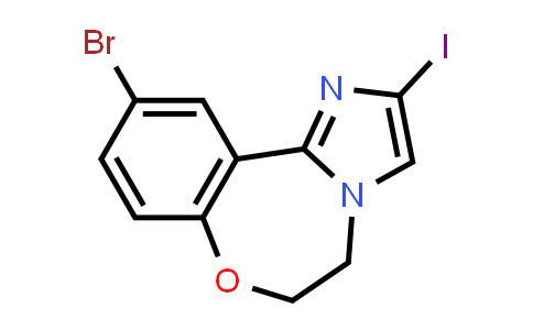 CAS No. 1282518-61-9, 10-Bromo-2-iodo-5,6-dihydrobenzo[f]imidazo[1,2-d][1,4]oxazepine