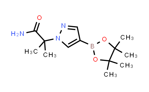 CAS No. 1282518-81-3, 2-Methyl-2-(4-(4,4,5,5-tetramethyl-1,3,2-dioxaborolan-2-yl)-1H-pyrazol-1-yl)propanamide