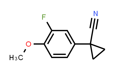 CAS No. 1282555-27-4, 1-(3-Fluoro-4-methoxyphenyl)cyclopropane-1-carbonitrile