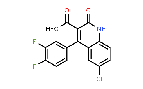 CAS No. 1283108-05-3, 3-Acetyl-6-chloro-4-(3,4-difluorophenyl)quinolin-2(1H)-one
