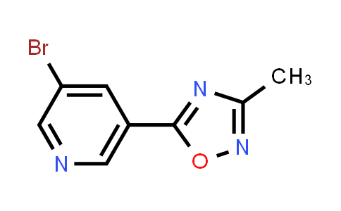 CAS No. 1283108-13-3, 3-Bromo-5-(3-methyl-1,2,4-oxadiazol-5-yl)pyridine