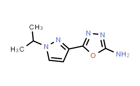 CAS No. 1283108-39-3, 5-(1-Isopropyl-1H-pyrazol-3-yl)-1,3,4-oxadiazol-2-amine