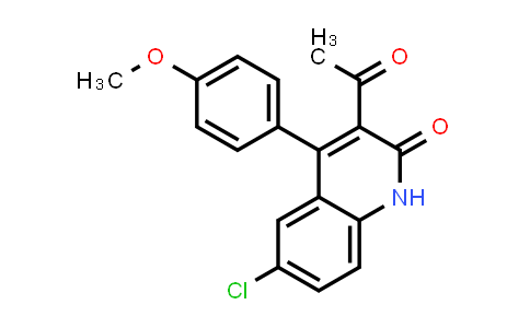 CAS No. 1283108-79-1, 3-Acetyl-6-chloro-4-(4-methoxyphenyl)quinolin-2(1H)-one