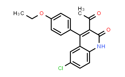 CAS No. 1283109-71-6, 3-Acetyl-6-chloro-4-(4-ethoxyphenyl)quinolin-2(1H)-one