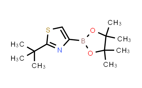 CAS No. 1283180-63-1, 2-(1,1-Dimethylethyl)-4-(4,4,5,5-tetramethyl-1,3,2-dioxaborolan-2-yl)thiazole
