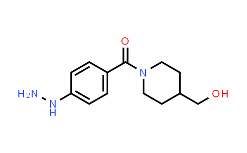 CAS No. 1283237-43-3, (4-Hydrazinylphenyl)(4-(hydroxymethyl)piperidin-1-yl)methanone
