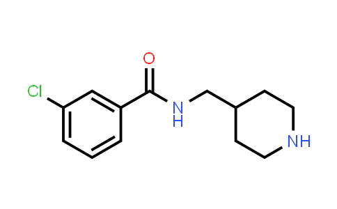CAS No. 1283862-34-9, 3-Chloro-N-(piperidin-4-ylmethyl)benzamide
