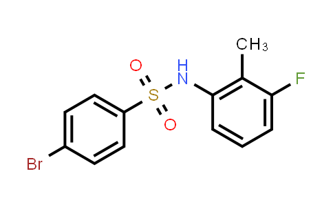 CAS No. 1284698-48-1, 4-Bromo-N-(3-fluoro-2-methylphenyl)benzenesulfonamide