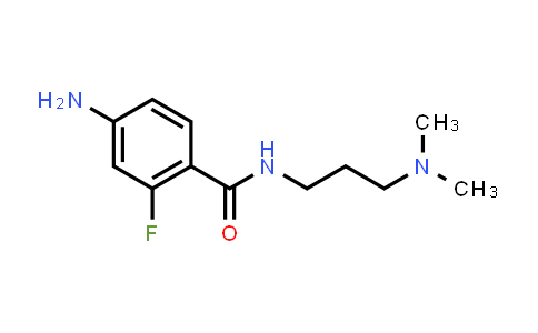 CAS No. 1284930-54-6, 4-Amino-N-(3-(dimethylamino)propyl)-2-fluorobenzamide