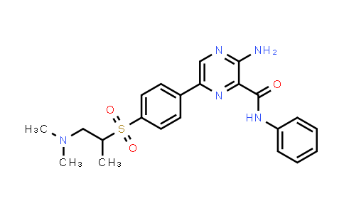 CAS No. 1286238-55-8, 2-Pyrazinecarboxamide, 3-amino-6-[4-[[2-(dimethylamino)-1-methylethyl]sulfonyl]phenyl]-N-phenyl-